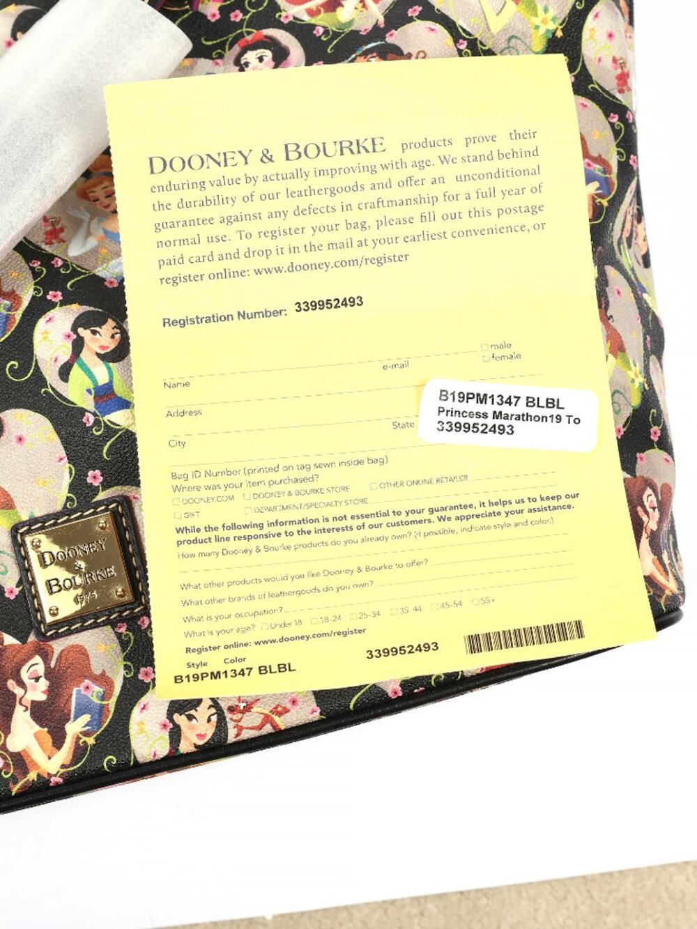 Disney Dooney & Bourke 2019 Princess Half Marathon Tote NWT - Picture 7 of 7